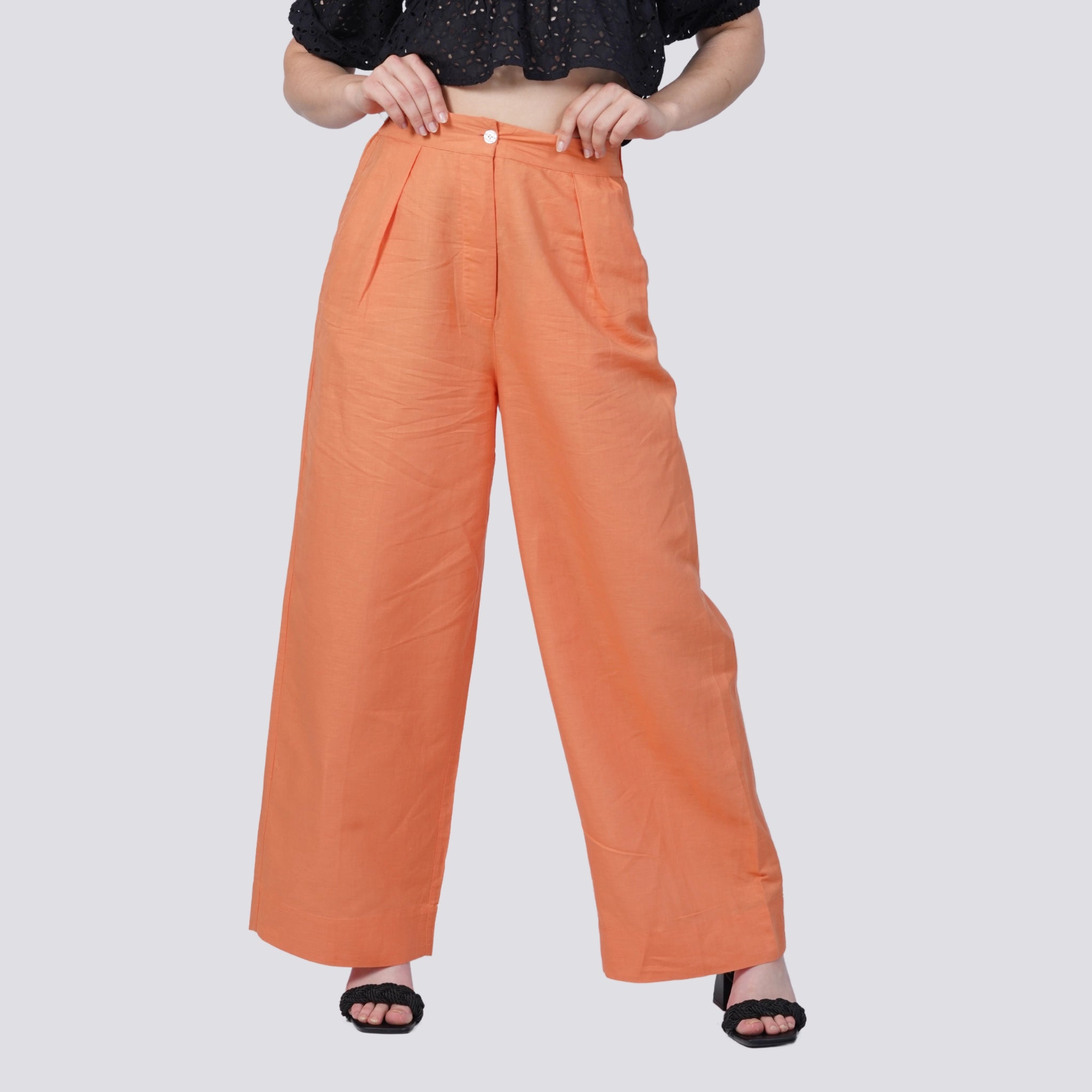 Deep Saffron Trousers for Women