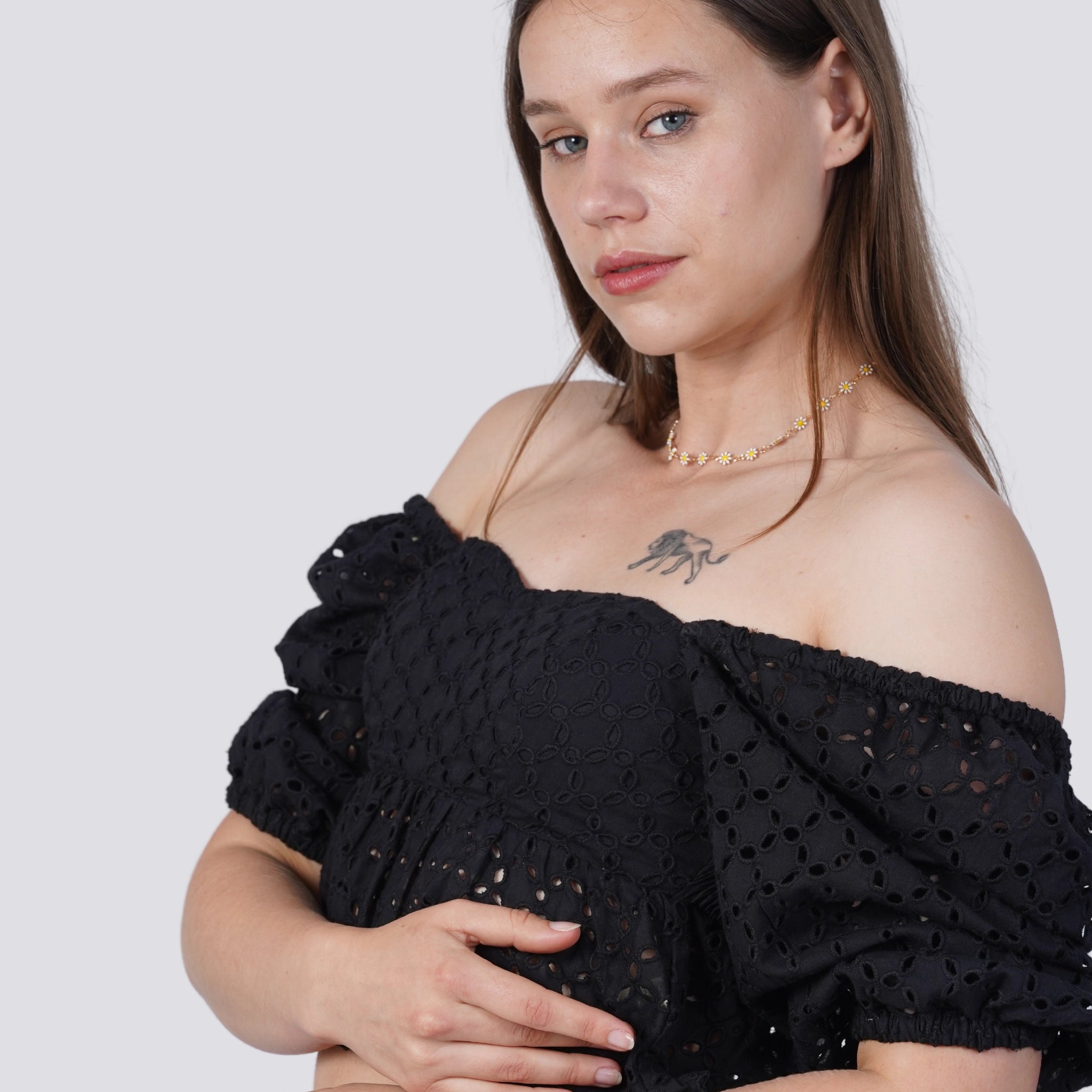 Black Lace Enchantment Blouse