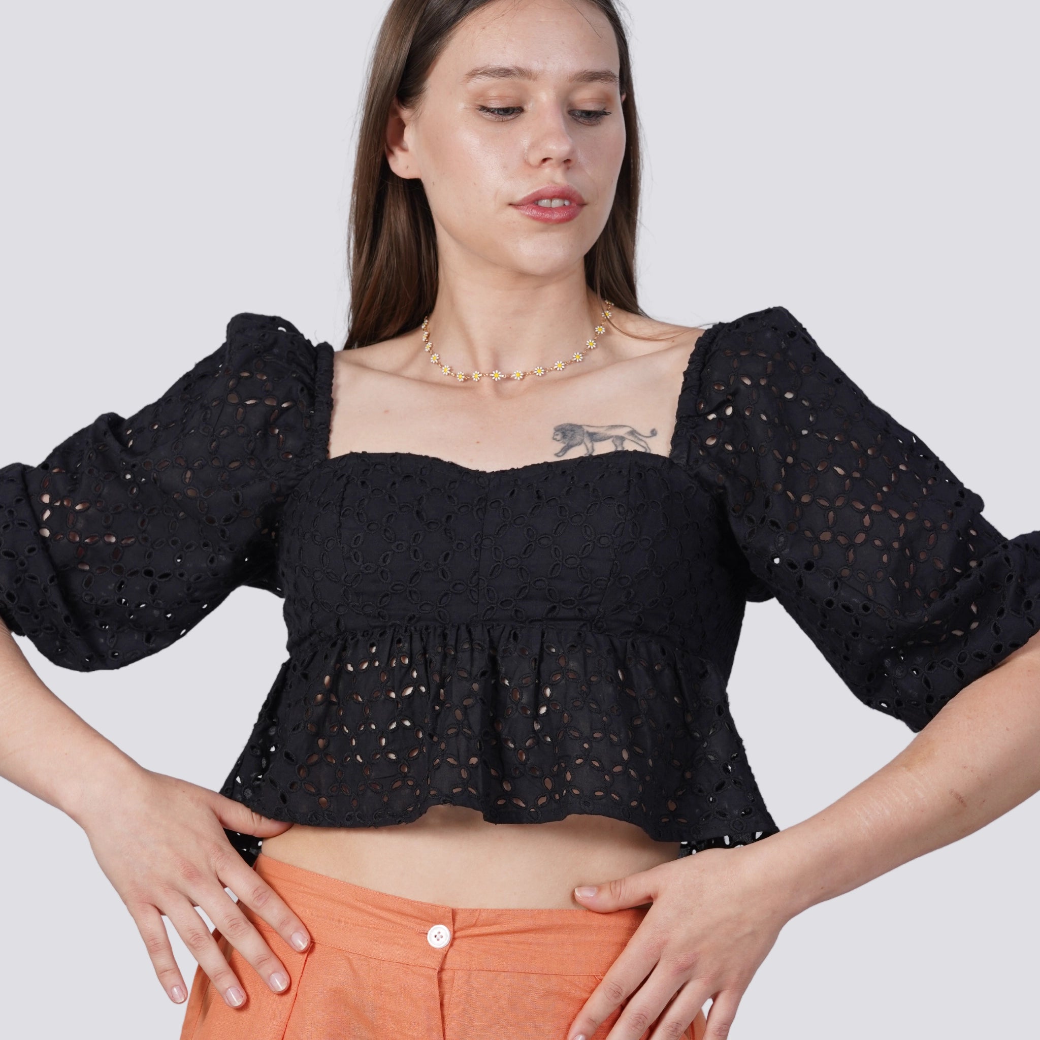 Black Lace Enchantment Blouse