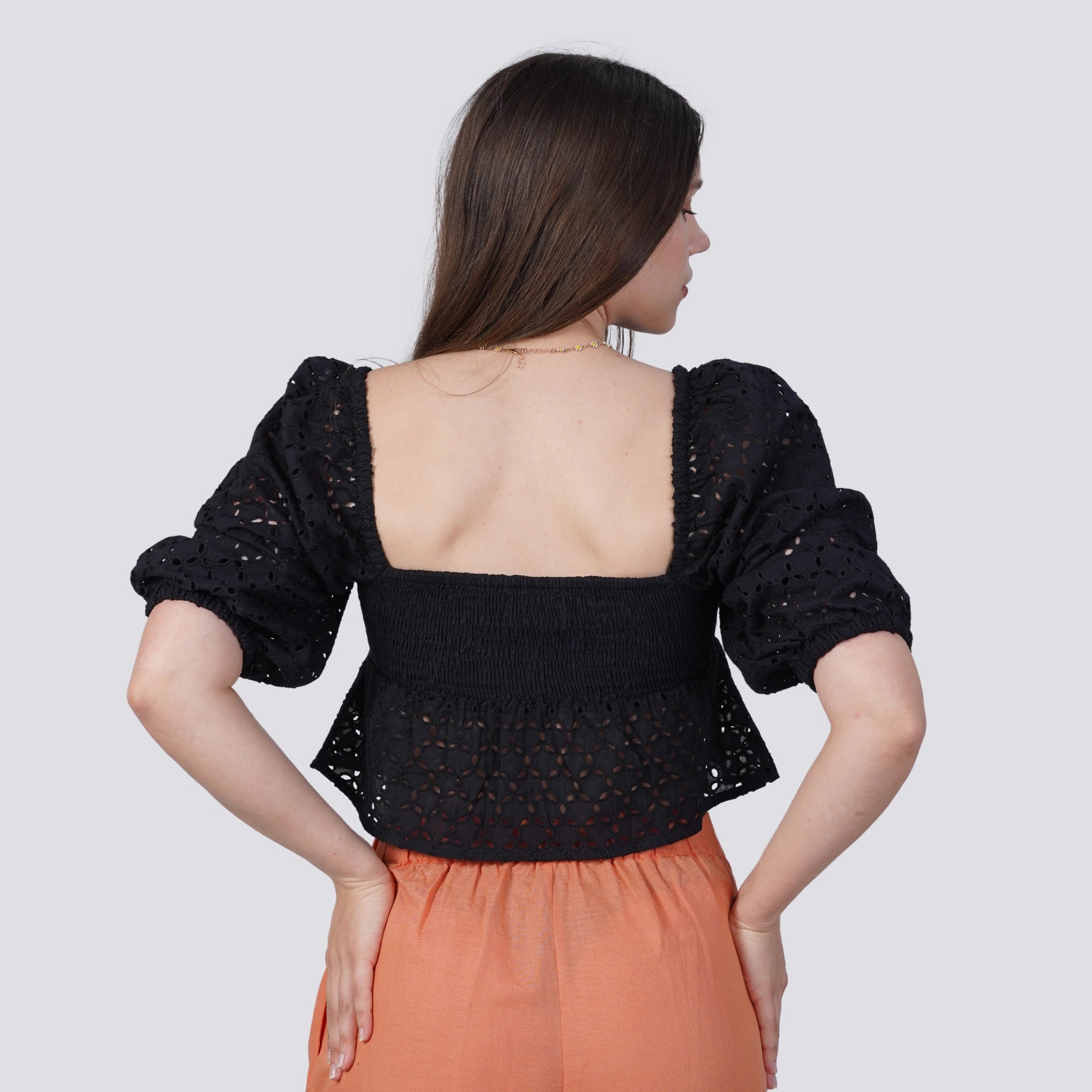 Black Lace Enchantment Blouse