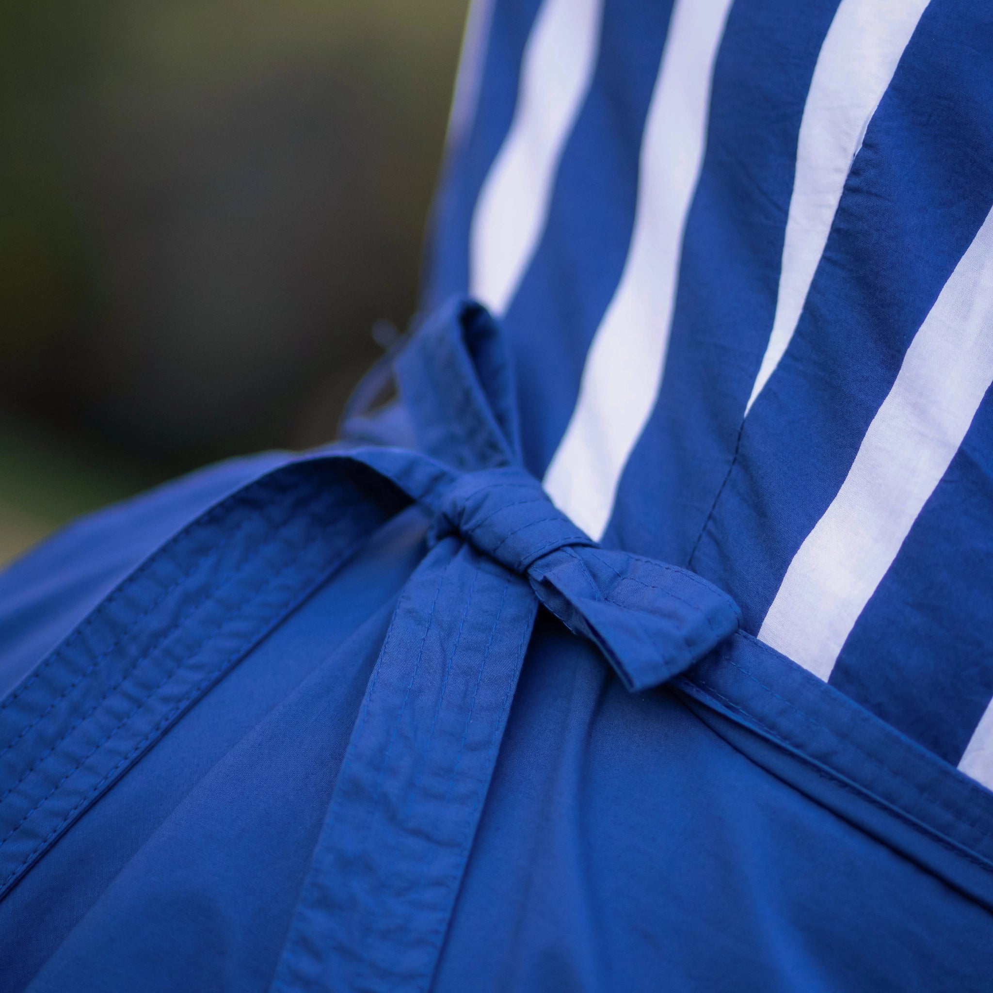 Denim & White Stripe Dress: Timeless Elegance Meets Modern Comfort