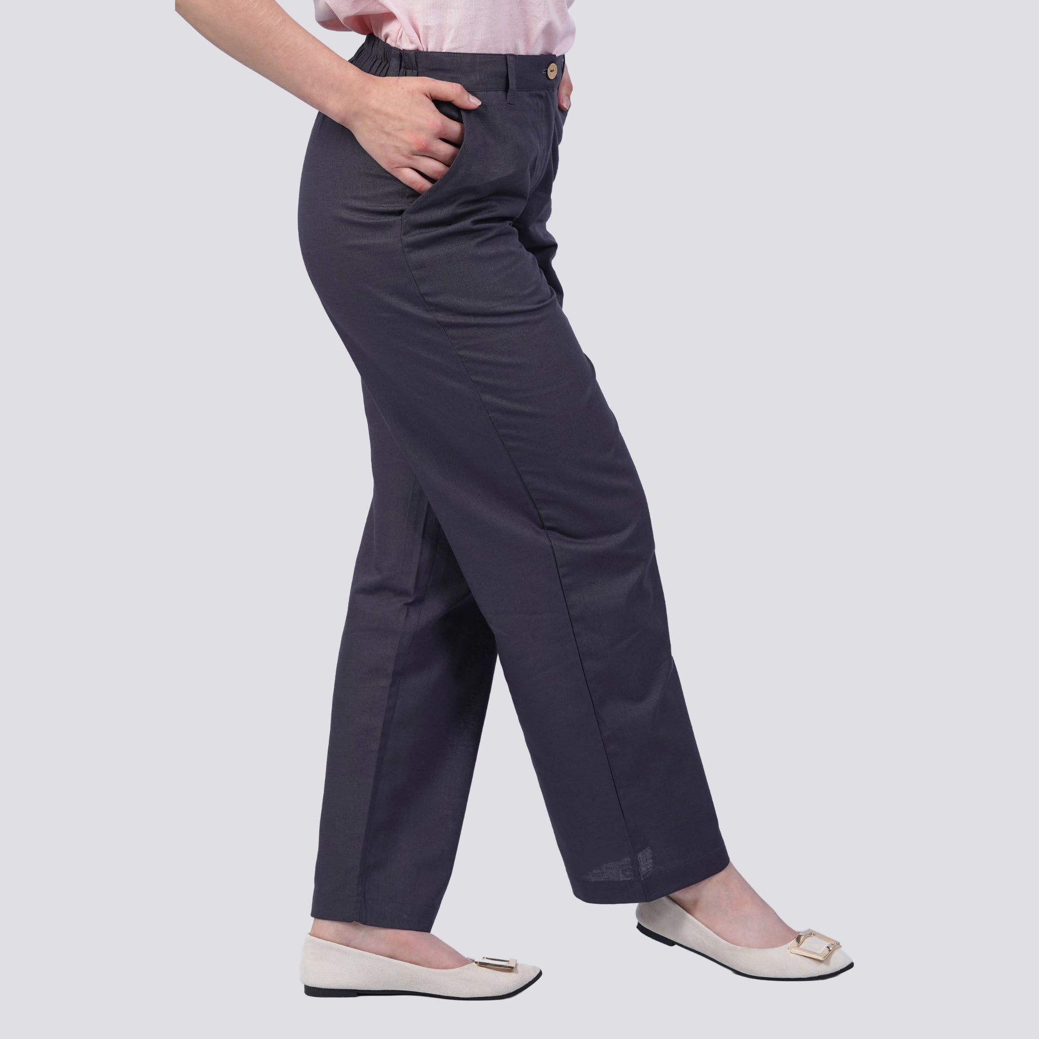 Sustainable Grey Trousers for Women