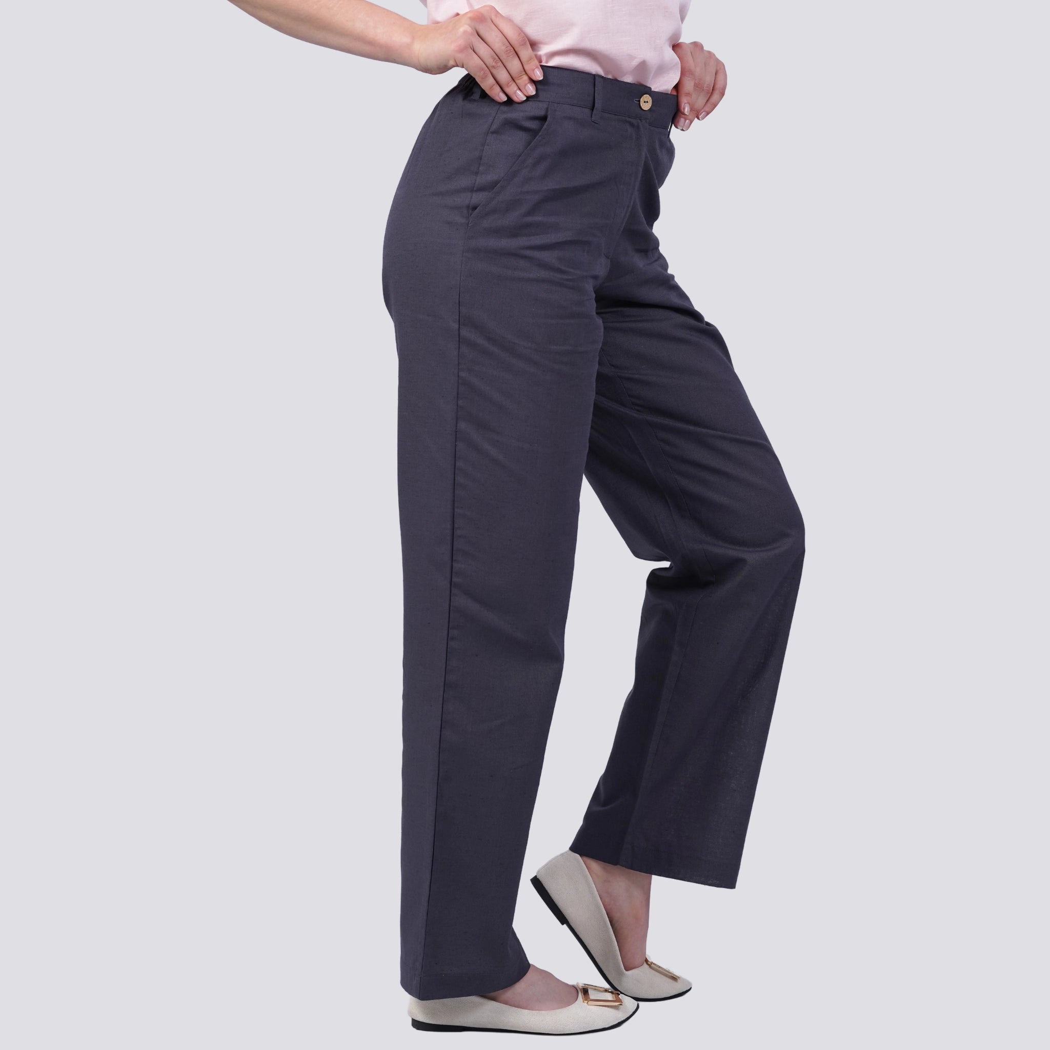 Sustainable Grey Trousers for Women