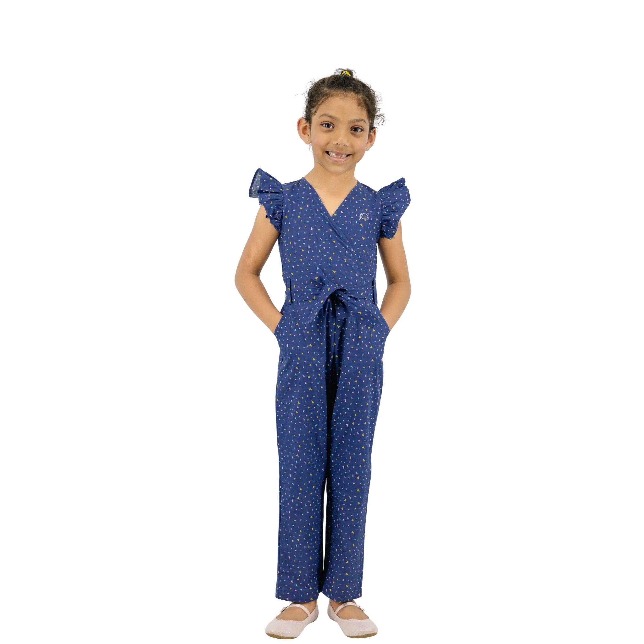 Estate Blue Cotton Jumpsuit