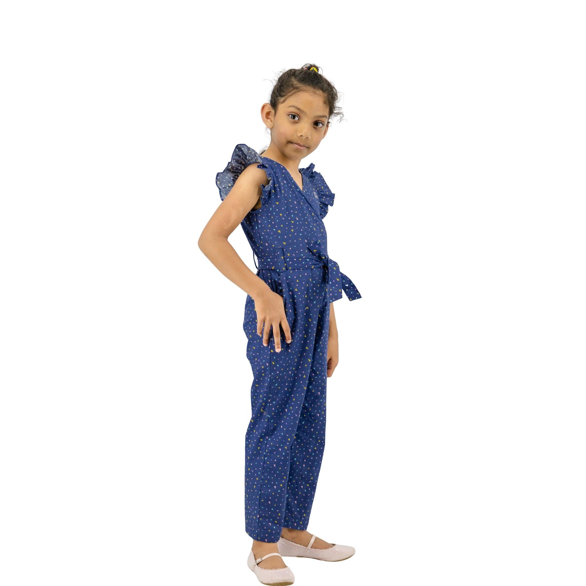 Estate Blue Cotton Jumpsuit