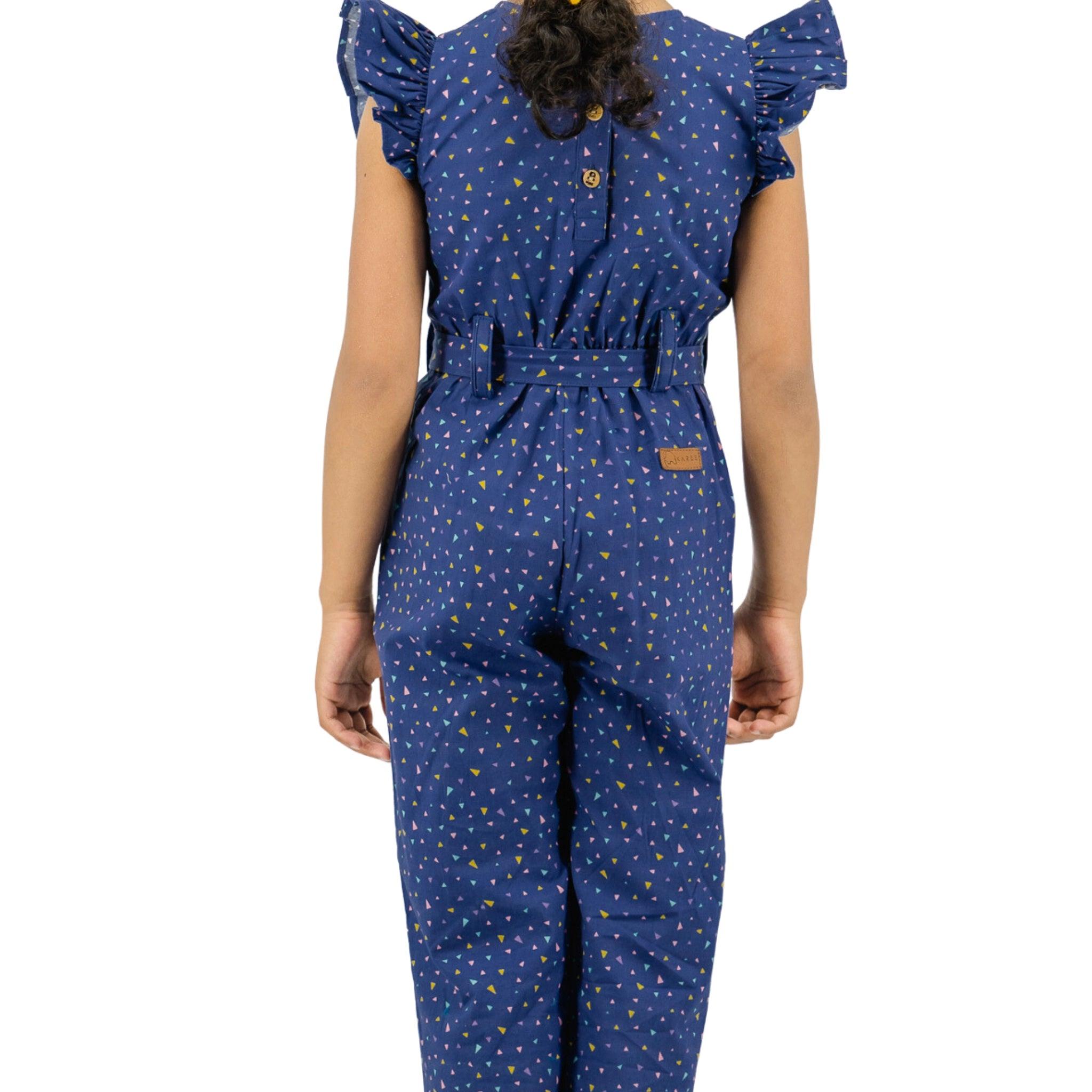 Estate Blue Cotton Jumpsuit