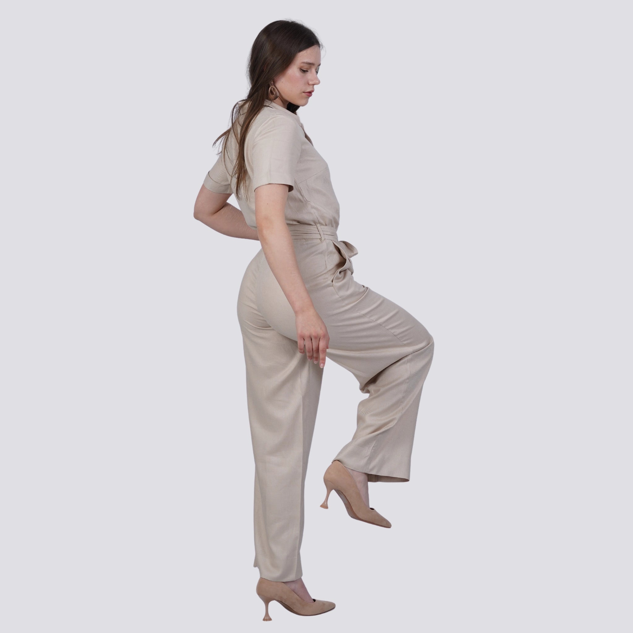 Merino Viscose Linen Jumpsuit