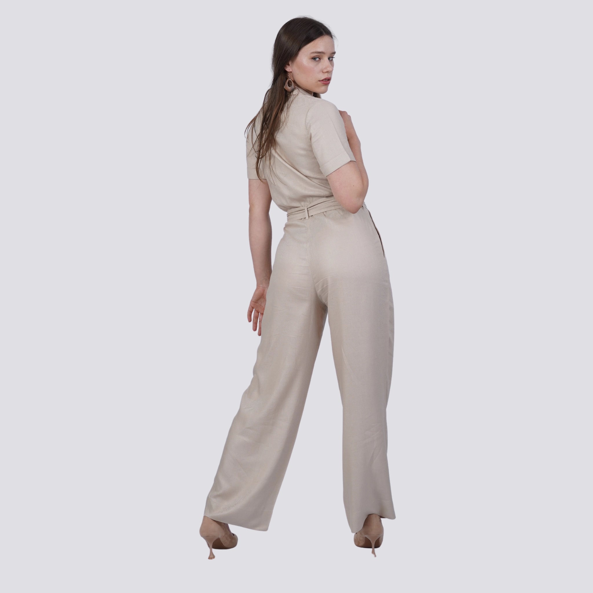 Merino Viscose Linen Jumpsuit