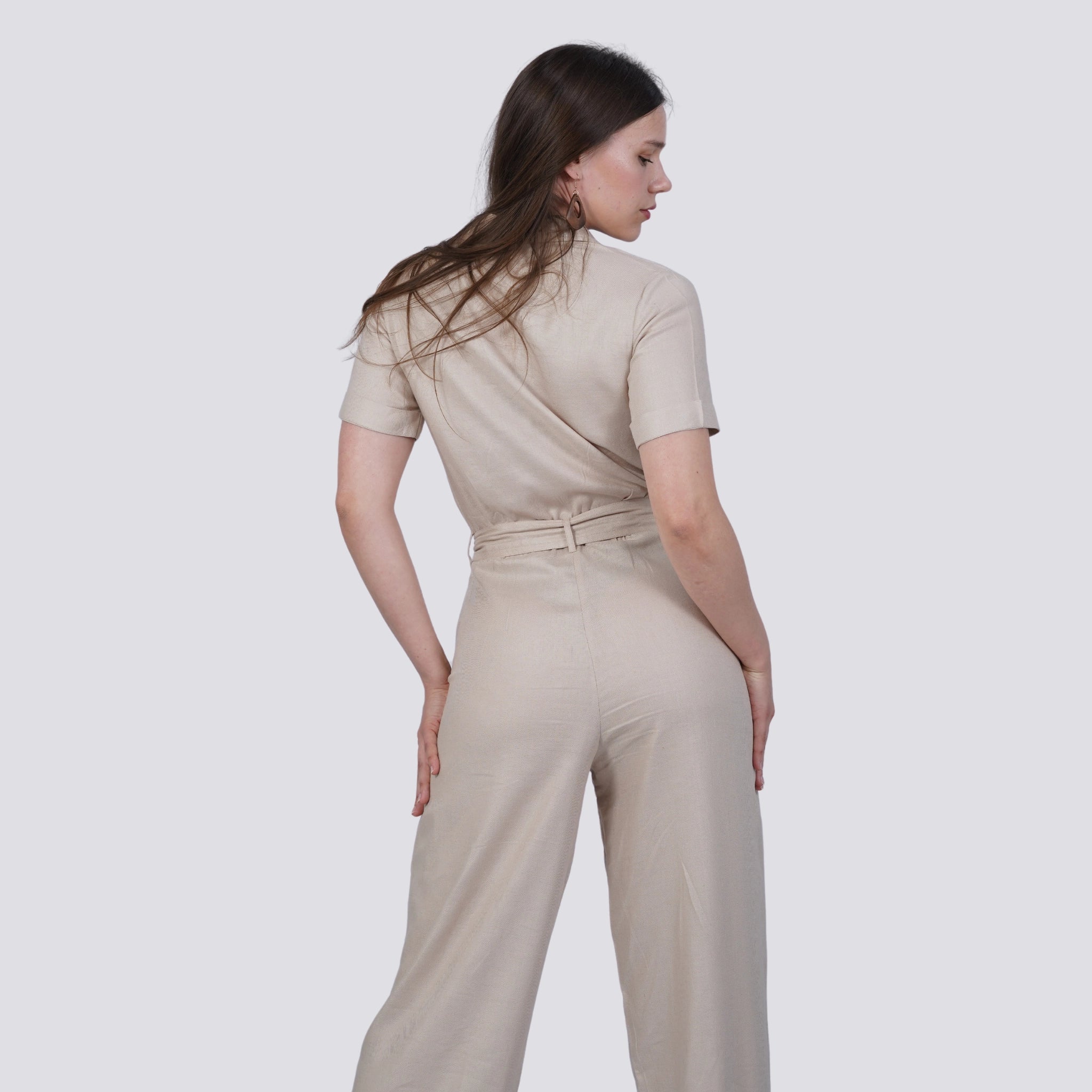 Merino Viscose Linen Jumpsuit