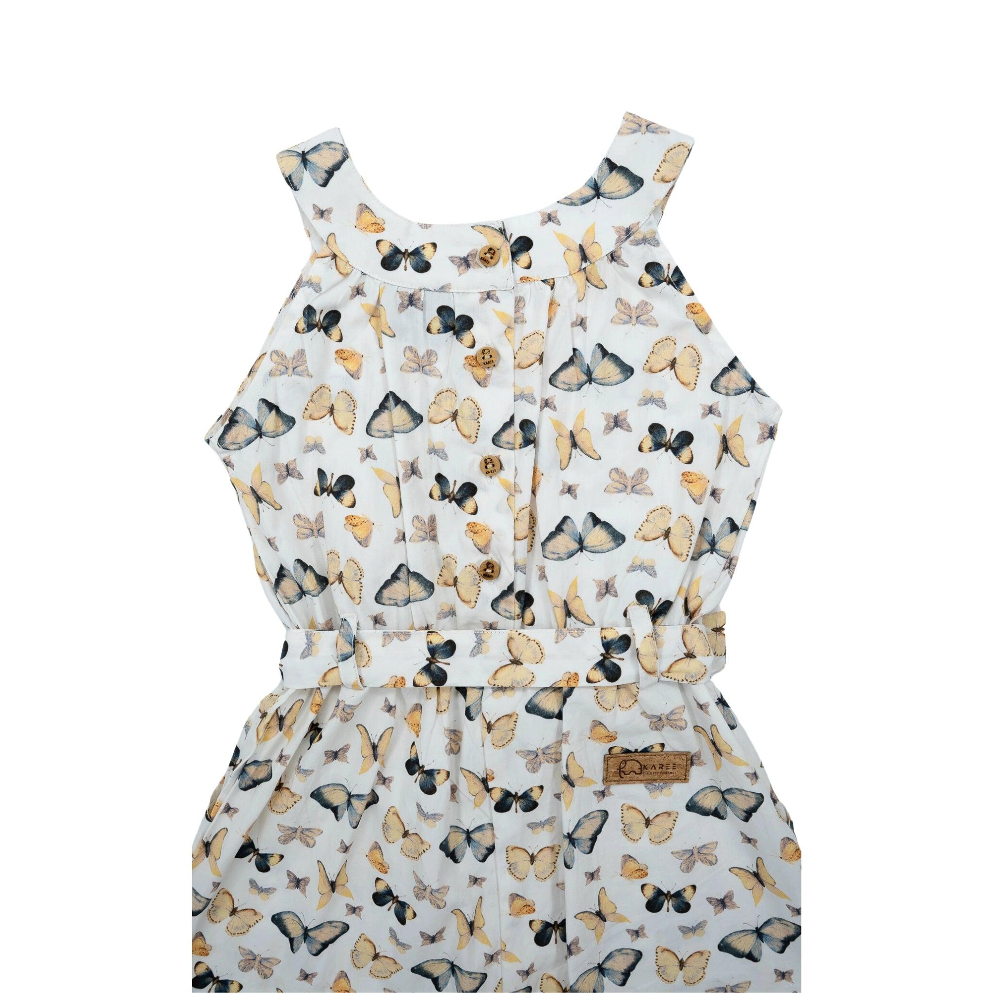 White Adventure-Ready Cotton Play Suit - Karee-Designs