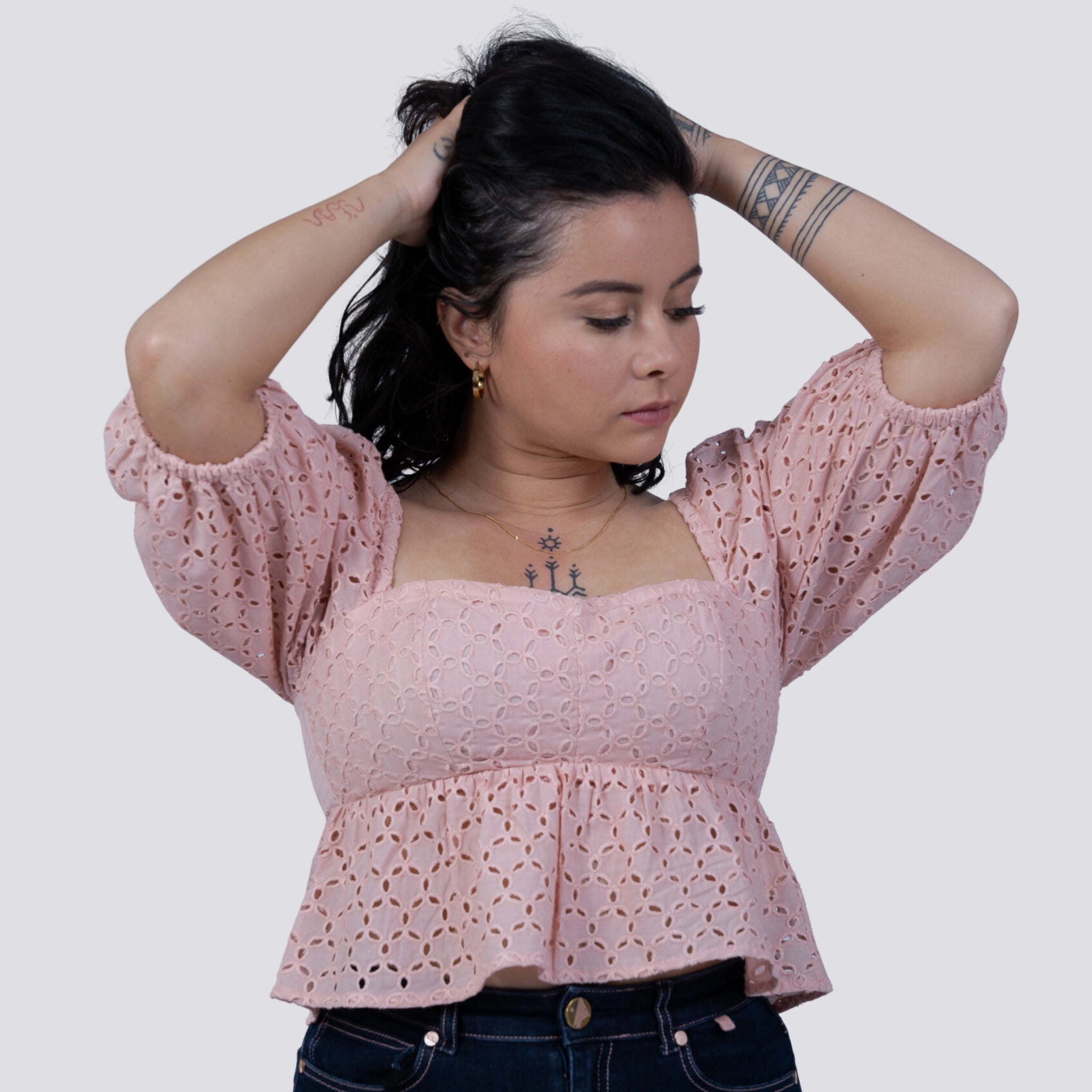 Peach Blossom Lace Dream Blouse