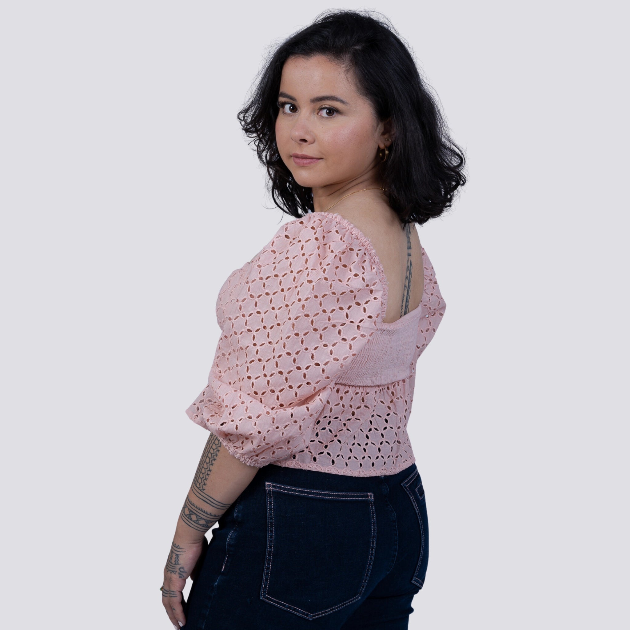 Peach Blossom Lace Dream Blouse