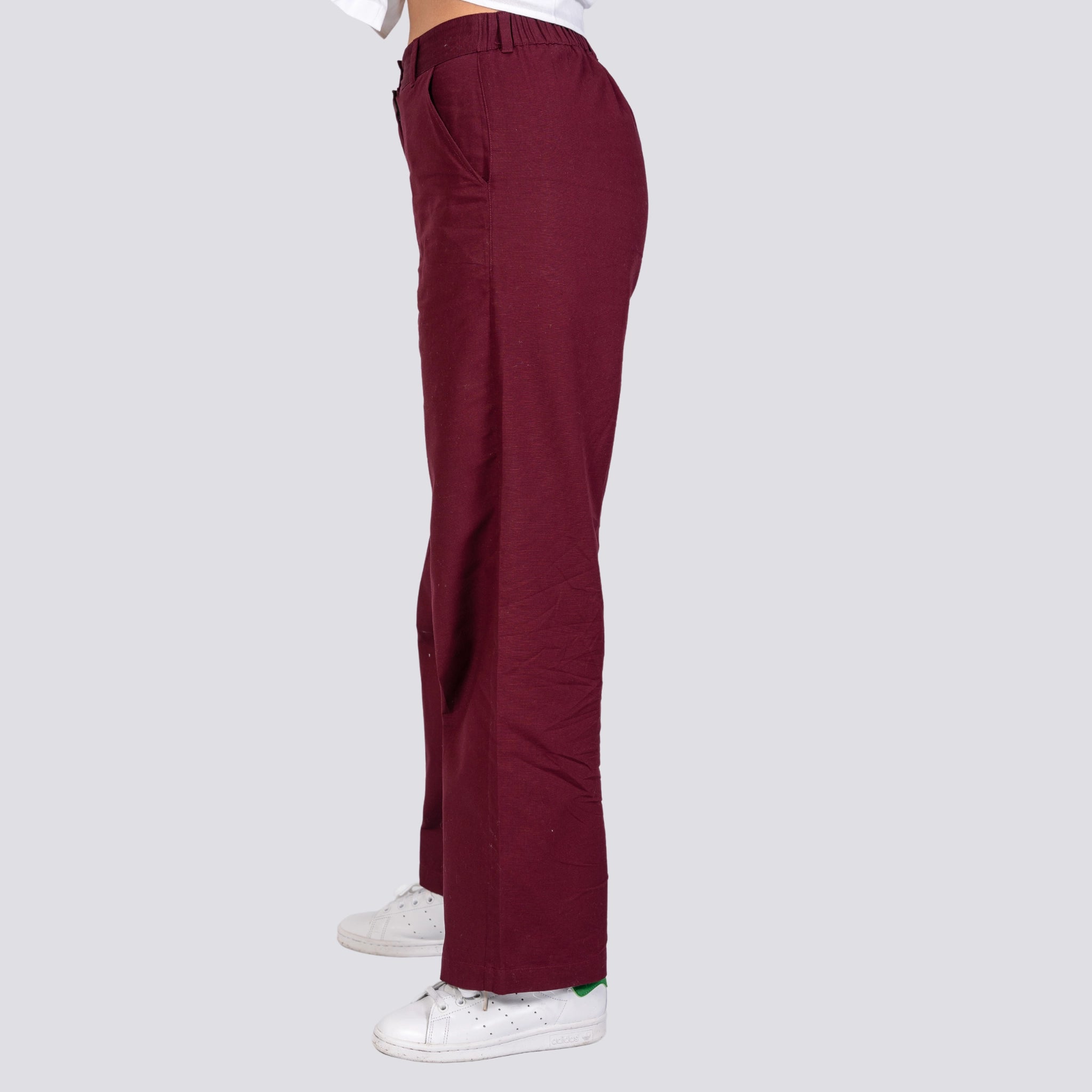 Women's Black Linen Trousers