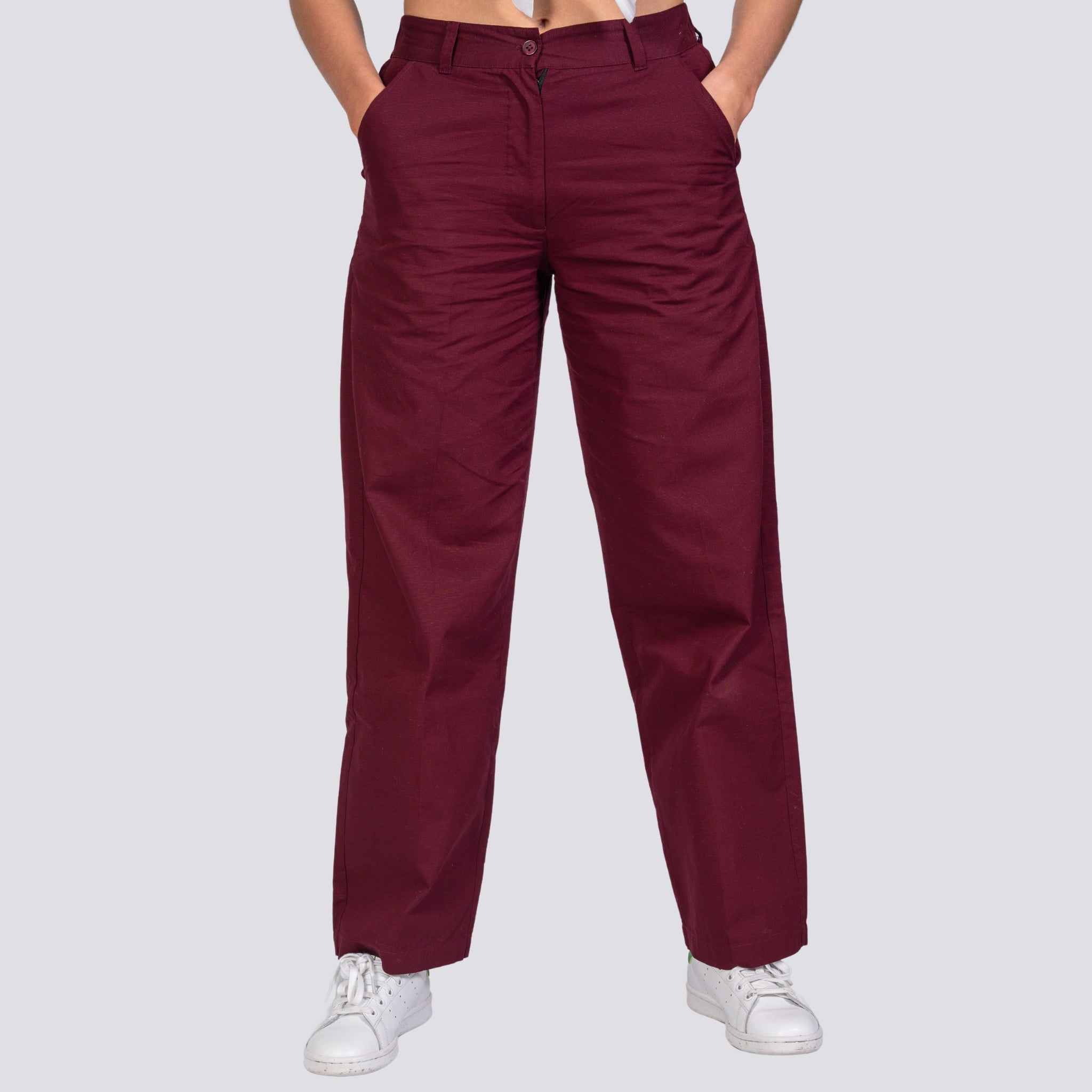 Women's Black Linen Trousers