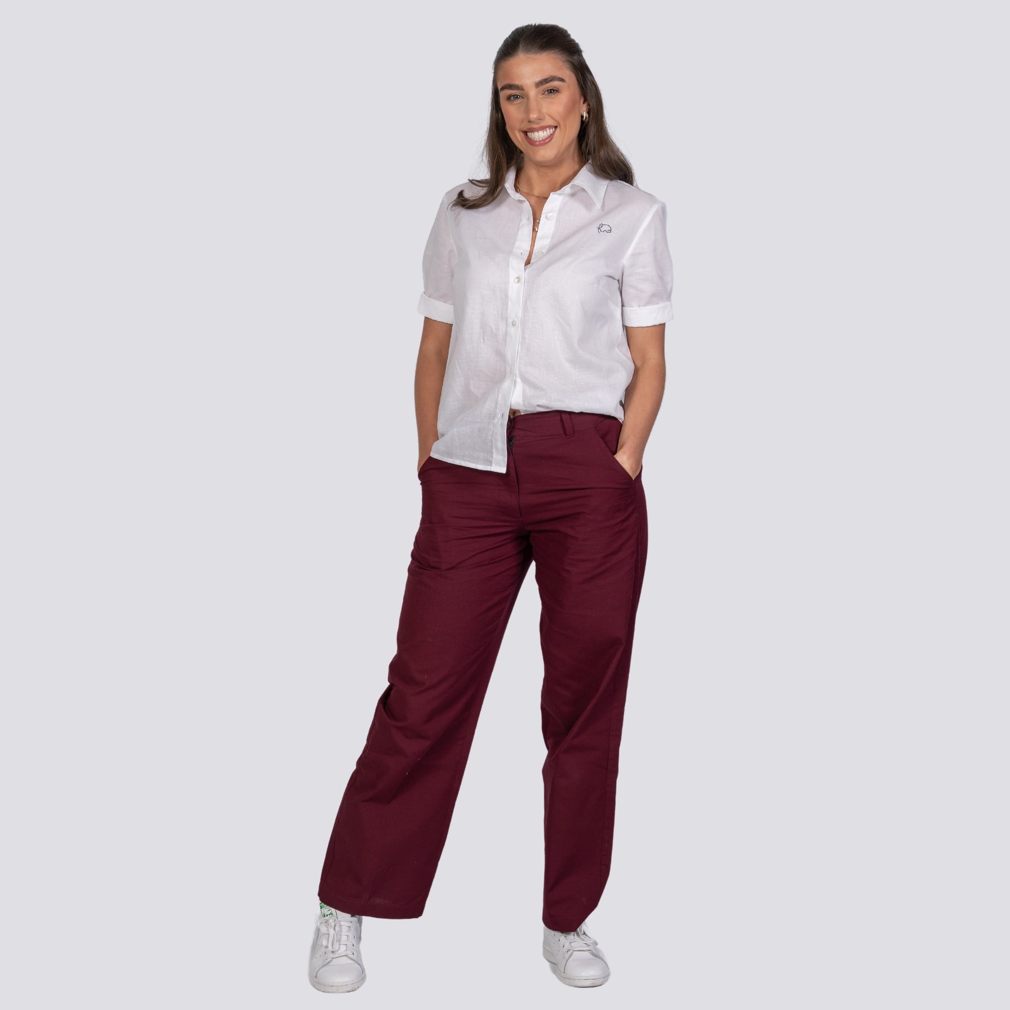 Women's Black Linen Trousers