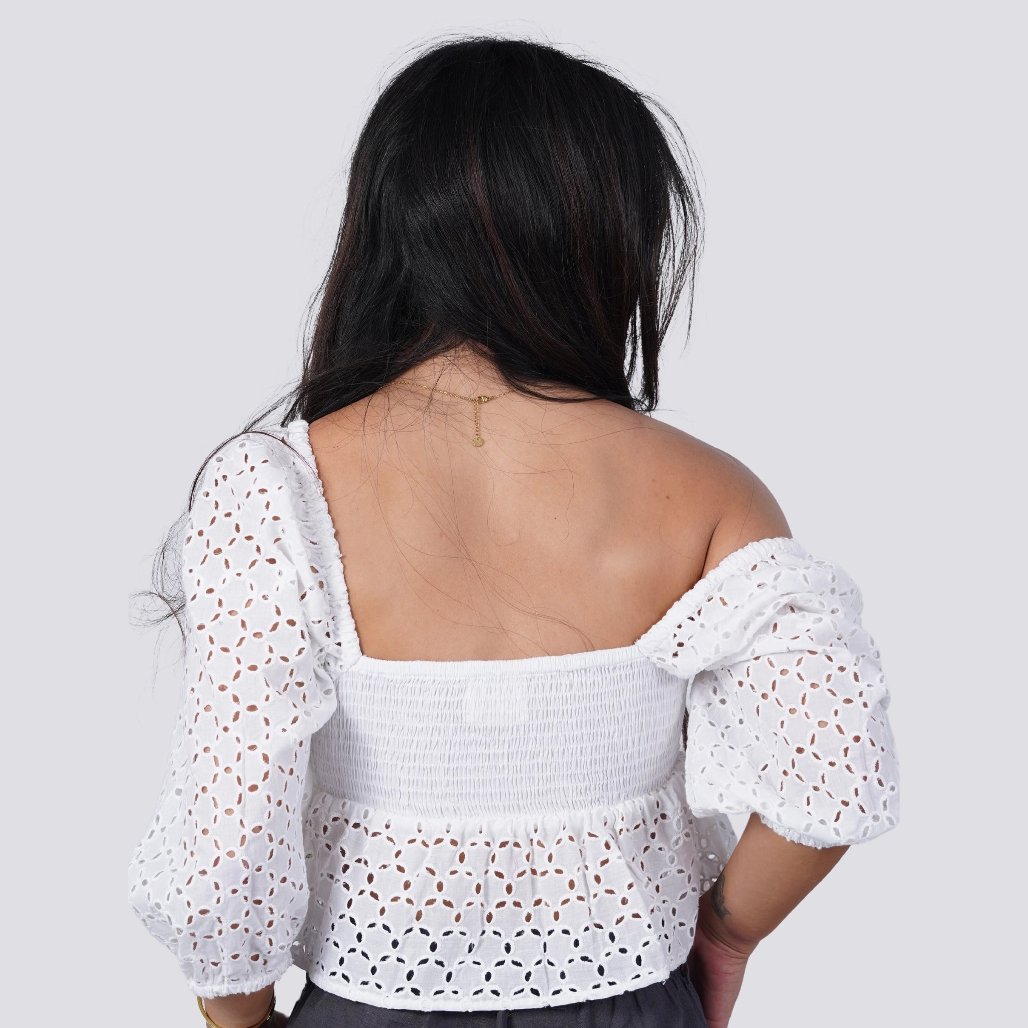 White Lace Whisper Blouse