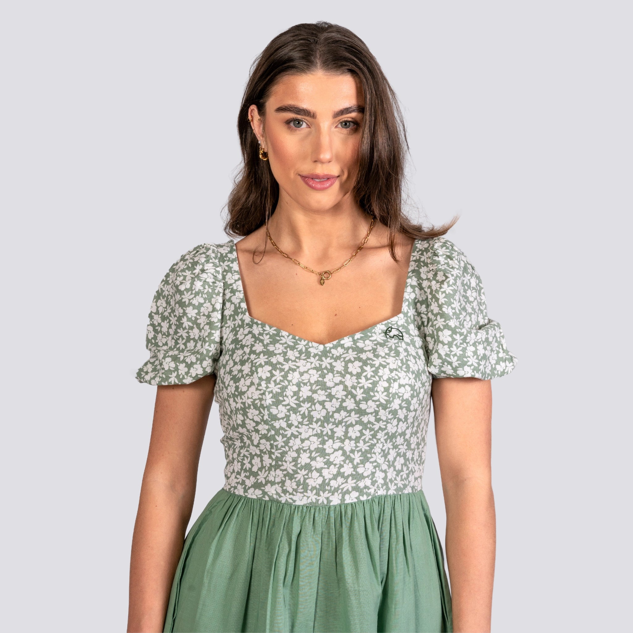 Sirocco Blooms Green Frock