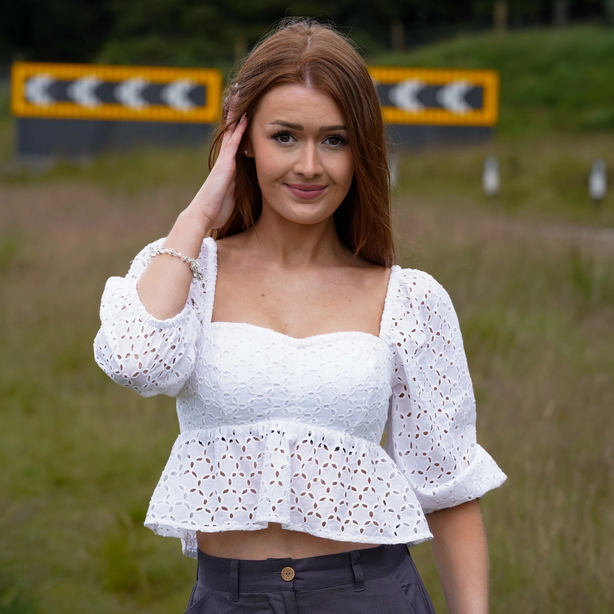 Timeless Allure Awaits: White Lace Whisper Blouse